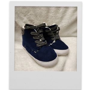 Navy Blue Fur Crib Boots, Kid's 12-18M [NWOT]